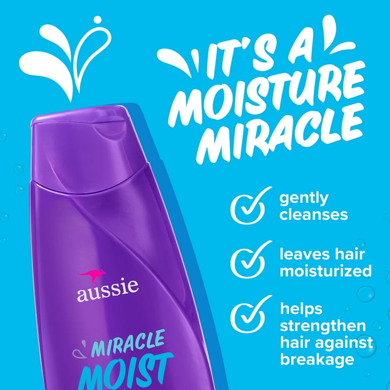 Aussie Miracle Moist Shampoo for All Hair Types with Avocado