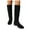 Black, variant on Women's Black Suede Slouchy Fall Boots Casual Flat Knee High Booties Square Toe Wide Calf Slip On Dress Shoes