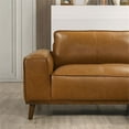 thumbnail image 6 of Oasis Modern Design Top Grain Leather Right-Faced Sectional Sofa in Tan, 6 of 7