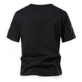 thumbnail image 4 of AHTJRT Men's Casual Soft Stylish Stretchy Contrast Color Fitted Henley Tee Tops Black XL, 4 of 4