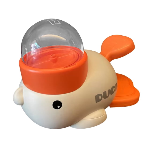 Automatic Yellow Duck Pet Feeder - White