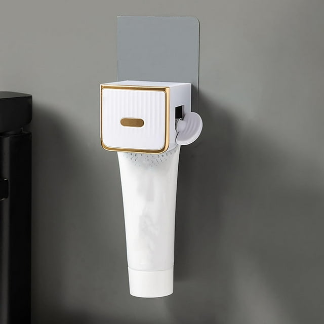 Toothpaste Squeezer, Manual Dispenser, Stainless Steel Material, Compact Design, For Bathroom, Easy Application, Wall Mountable Hook, Travel-Friendly, Durable Construction, Modern Style, Akmoler