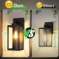 thumbnail image 2 of Farol de Pared Exterior BesLowe Negro Mate Paquete de 2 Resistente al Agua, 2 of 9