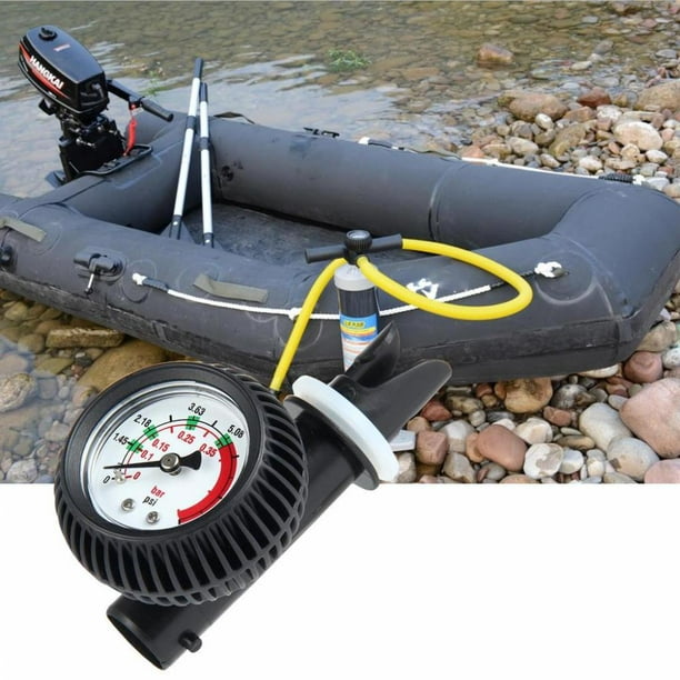 Yosoo Baromètre de jauge de pression d'air de bateau pneumatique en nylon  pour le noir de radeau de kayak, jauge de pression de kayak en nylon,  accessoires de kayak 