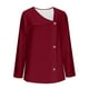 thumbnail image 5 of Tops túnica,Blusa tipo túnica con cuello en V para mujer, manga larga, estampado geométrico, informal, de poliéster, con botones delanteros, para el hogar o la oficina, sopatenor, 5 of 9