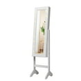 thumbnail image 3 of Gymax Full Length Mirror Jewelry Organizer Vanity Box w/ 18 LED Lights White, 3 of 6