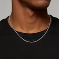 thumbnail image 3 of ChainsProMax 3mm Men Necklace Box Chain 14K Gold Plated Stainless Steel Chain Necklace Fathers Day Jewelry Gift for Dad Son, 3 of 7