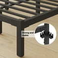 thumbnail image 6 of King Size Metal Platform Bed Frame with Headboard, Heavy Duty Steel Slat Support, Under-Bed Storage, No Box Spring Needed, Black, 6 of 8