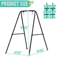 thumbnail image 4 of G TALECO GEAR Foldable Swing Stand for Kids, Toddler Swing Frame, Metal Swing Sets for Backyard, Outdoor/Indoor, Fits for Most of the Toddlers Swings, Black, 4 of 8