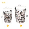 thumbnail image 2 of Laundry Basket, Boston Terrier French Bulldog Stripe Laundry Hamper Waterproof Laundry Bag Clothes Hamper Laundry Bin with Handles for Bedroom, Living Room, Kids Room, 2 of 6
