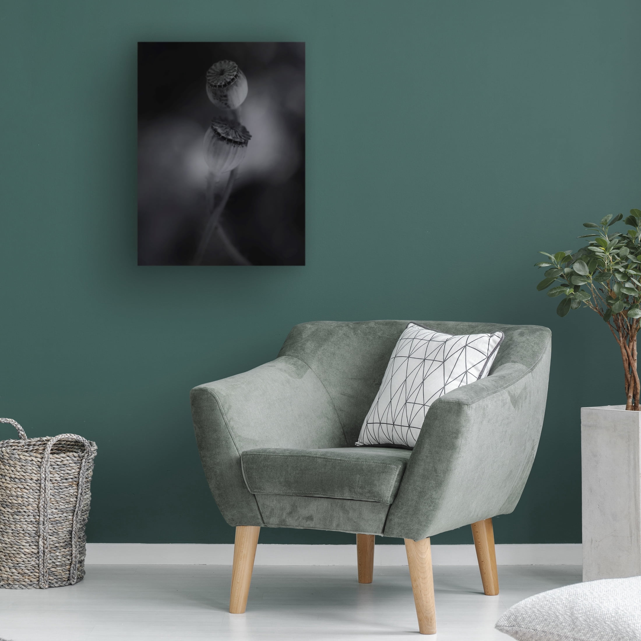 Canvas Wall Art - Lotte Gronkjar 'Old Poppies' Wall Art for Living Room, Bedroom, or Office Décor by Trademark Fine Art - 14 x 19 Inches