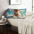 thumbnail image 6 of Sikiie Cute Angel Winged Dog Print Plush Pillow Cover, Wrinkle-proof and Stain-resistant Pillow Protector without Pillow Core, Home Decoration-16"x24", 6 of 6