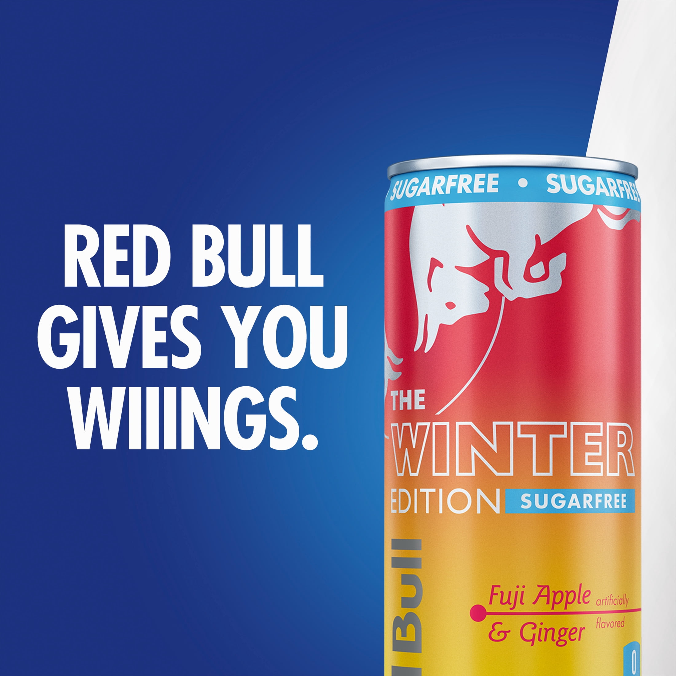 Red Bull Winter Edition Sugarfree Energy Drink,  Fuji Apple & Ginger,  12 fl. oz.,  6 x 4 Cans