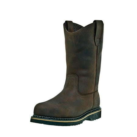 Men Wellington Boots - McRae Industrial Work Boots Mens Wellington Ruff Rider Brown MR85144