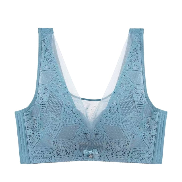 Women's Fashionable Casual Light Sexy Adjustable Lace Cup Less Rim Less Vest Style Thin Cup Bra