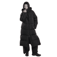 thumbnail image 4 of PUFFIT Extra Long Puffer Jackets for Women, Hooded, Warm, Water Repellent, Two-Way Zipper Winter Coat, 4 of 6