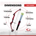 thumbnail image 2 of Genesis Original Archery Compound Bow and Arrow Set, Draw Hand-Right, Red, 2 of 10