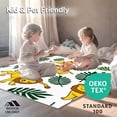 thumbnail image 4 of ODIKA 5'x7' Machine Washable Non-Slip Area Rug, Charming Animal With Smiling Lion and Tropical Accents High Traffic Rug, Yellow, 720395, 4 of 5