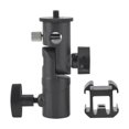 thumbnail image 4 of Fyydes Swivel Tri-Hot Shoe Mount Adapter Flash Light Stand Holder Bracket E Mount Support, Flash Light Stand Holder, E Mount Bracket, 4 of 7