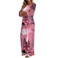 thumbnail image 4 of 2 Piece Sets For Women 3/4 Sleeve Halloween Fashion Clothing & Wide Leg Pants Womens Halloween Print Casual Fall Airport Travel Outfits, 4 of 5