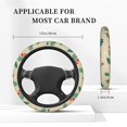 thumbnail image 4 of XMXT Christmas Hollyhock Beige Print Steering Wheel Cover, Elastic Non-Slip Universal Fit Car Decor Accessories Protector for Auto SUV Trucks, 4 of 8