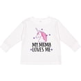 thumbnail image 3 of Inktastic My Mema Loves Me Girl Unicorn Girls Long Sleeve Toddler T-Shirt, 3 of 5