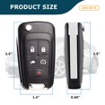 thumbnail image 6 of AKS KEYS Replacement for Chevrolet Key Fob 5 Buttons That Use FCC P4O9MK74946931 / OHT05918179 and Part Number 22755321, 6 of 6
