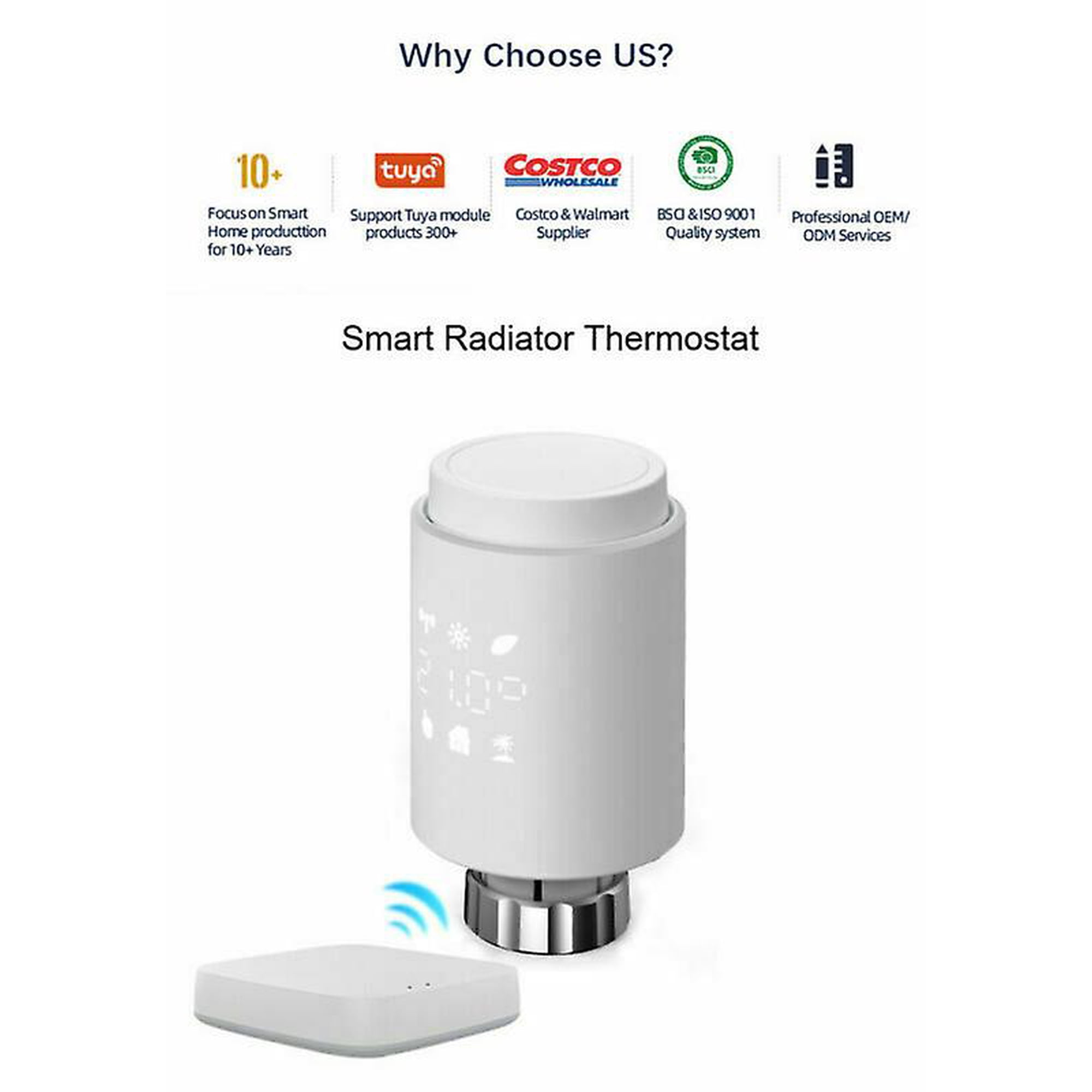 Tuya Zigbee Smart Thermostat Trv Radiator Valve Programmable For  Alexa/google | Walmart Canada