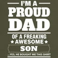 thumbnail image 3 of CafePress - I'm A Proud Dad Of A Freaking Awesome Son T Shirt - Men's Classic Graphic Cotton T-Shirt, 3 of 4