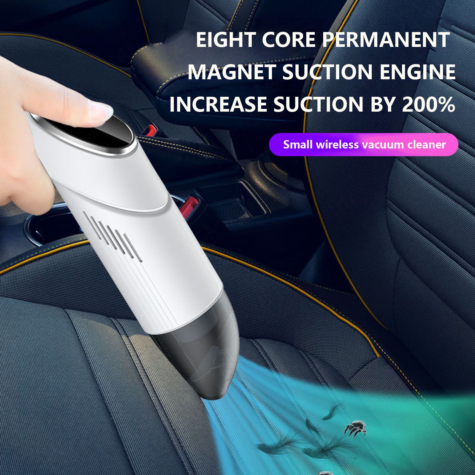 Save up to 50% Skegnu Car Vacuum Cleaner Wireless Charging Handheld Car Portable Small Suction Household Mini High-power Dual Purpose Father's Day Gifts