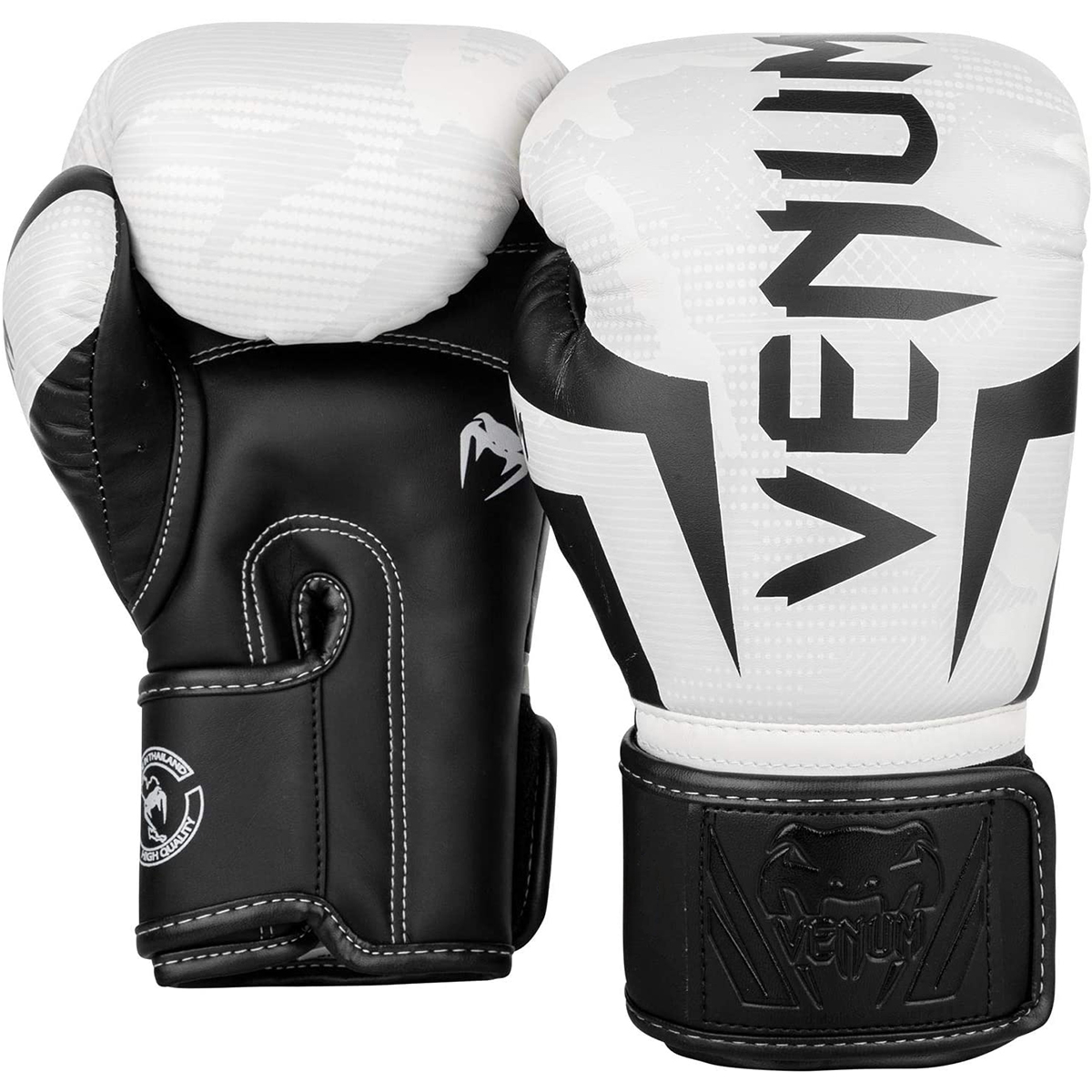 Venum Elite Hook and Loop Training Boxing Gloves - 10 oz. - White/Camo