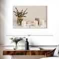 thumbnail image 3 of Elephant Stock Zen Bathroom Wall Art - Horizontal Canvas Wall Art - Living Room Wall Decor - Wellness Canvas - White And Gray Decor - 36" x 24", 3 of 8