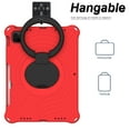 thumbnail image 4 of Kids Friednly Case for iPad Pro 11" 4th 3rd 2nd Gen 2022/2021/2020/2018, EVA Foam Shoulder Strap Shockproof Protective Case with 360 Degree Rotated Handle Bracket Stand Heat Dissipation Cover,Red, 4 of 7