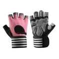 thumbnail image 4 of Guantes de entrenamiento con protector de manos, antideslizantes, ligeros y cómodos para entrenamiento deportivo. rosa, 4 of 8