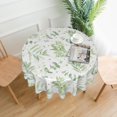 thumbnail image 6 of Sage Green Tablecloth Round 60 Inch Spring Leaf Table Cloth Washable Spillproof Wrinkle Free Watercolor Olive Green Eucalyptus Fabric Farmhouse Teal Table Cover for Indoor Outdoor Kitchen Dinning, 6 of 7