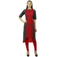 thumbnail image 6 of Phagun Womens Indian Cotton Designer Tunic Top Asymmetrical Hem Kurti Casual Wear Kurta, 6 of 7