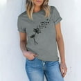 thumbnail image 2 of NAMTYQX Womens Shirts Dressy Casual Light Oversize Gemustertes Loose Fitting Cute Short Sleeve Graphic Breathable Crew Neck Tops for Women 2025 Gray Size M, 2 of 4