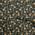 thumbnail image 1 of oneOone Polyester Spandex Orange Fabric Floral Retro Craft Projects Decor Fabric Printed By The Yard 56 Inch Wide, 1 of 5