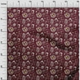 thumbnail image 3 of oneOone Cotton Cambric Maroon Fabric English Breakfast Sewing Material Print Fabric By The Yard 56 Inch Wide, 3 of 6