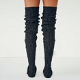 thumbnail image 2 of Douhoow Women Stockings Winter Warm Crochet Knit Leg Warmers Footless Thigh High Socks, 2 of 7
