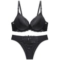 thumbnail image 1 of DPTALR Women Sexy Lace Solid Underwear Pajamas Embroidered Ladies Steel Rings Intimates Set, 1 of 2