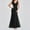 Black, variant on Womens Luxurious Sequins Formal Evening Dress Elegant Sleeveless Mermaid Tulle Floor Lenght Party Cocktail Dresses