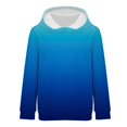 thumbnail image 4 of Women's Oversized Gradient Color Drawstring Hooded Sweatshirt with Pocket, Soft Breathable Long Sleeve Pullover Top for Casual Streetwear,Loungewear Comfort,Daily Wear and Outdoor Activities Blue L, 4 of 4