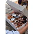 thumbnail image 4 of Southern Champion Auto Window 1-Piece Dozen Bakery Donut Box White, 15" Length x 11.5" Width x 2.25" Depth, Solid Bleached Sulfate Paperboard | 100/Case, 4 of 4