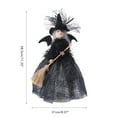thumbnail image 2 of Witch with Spider Web Skirt Doll for Desktop Ornament, Haunted House Props, 2 of 8