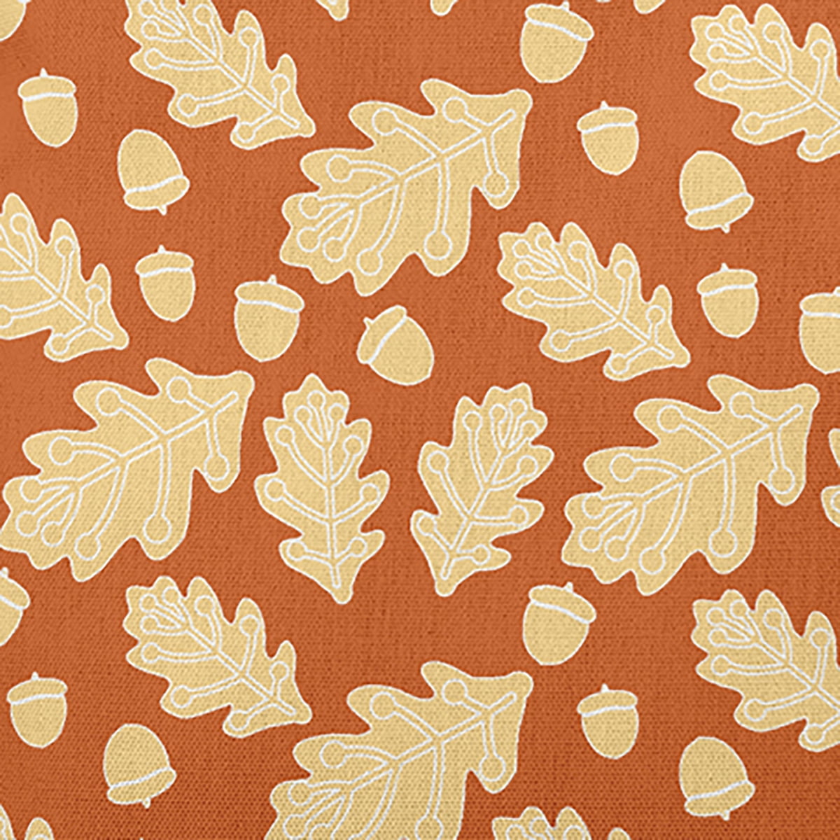 16" x 16" Simply Daisy Leaves and Acorns Polyester Accent Pillow, Dusty Orange Qty 1