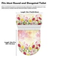 thumbnail image 7 of Yuyamidu Tulip Toilet Seat Covers Sets Anti-Slip Toilet Lid Dust Cover and Toilet Tank Lid Cover Round for Bathroom Elongated Lid, 2 Pieces Toilet Lid & Tank Covers, 7 of 7