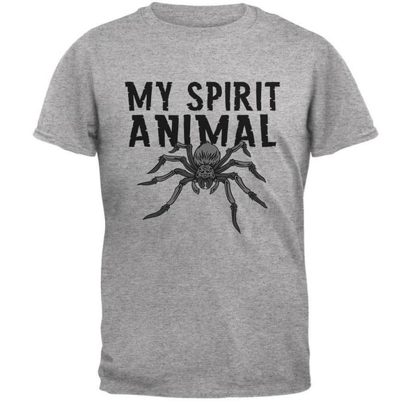 My Spirit Animal Spider Heather Grey Adult T-Shirt - Large