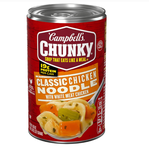 Chunky Classic Chicken Noodle Soup, 18.6 oz Can