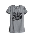 thumbnail image 1 of It's Better On The Road Women's Fashion Relaxed T-Shirt Tee Heather Grey Small, 1 of 5